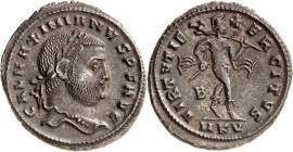 RÖMISCHES KAISERREICH. 
MAXIMIANUS I. Herculius, 285-308,310. AE-Follis 26mm (308) 5,75g, Kyzicus, 2. Off. Büste m. Lkr. n.r. GAL MAXIMIANVS PF AVG /...