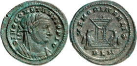 RÖMISCHES KAISERREICH. 
Divus Constantius z.Z. Constantinus&nbsp;I. 317-318. AE-Follis 26mm 7,53g, London. Consularisbüste, bedeckt, m. Lorbeerkranz ...