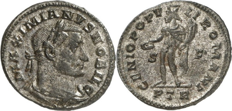 RÖMISCHES KAISERREICH. 
Maximianus II. Galerius Caesar 293-305. Bi-Follis 26/28...