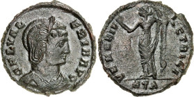 RÖMISCHES KAISERREICH. 
Galeria Valeria, Gemahlin d. Galerius 308-311. AE-Follis 25mm (309/310) 7,16g, Heraclea, 1. Offizin. Büste in Palla, mit Diad...