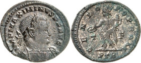 RÖMISCHES KAISERREICH. 
MAXIMINUS II. Daia, Augustus 310-313. AE-Follis 22mm (310/313) 4,00g, Trier. Belorb. gepanzerte Büste n. r. IMP MAXIMINVS P F...