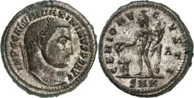 RÖMISCHES KAISERREICH. 
MAXIMINUS II. Daia, Augustus 310-313. AE-Follis 22mm (312/313) 5,33g, Cyzicus, 1. Off. Kopf m. Lkr. n.r. IMP C GAL VAL MAXIMI...