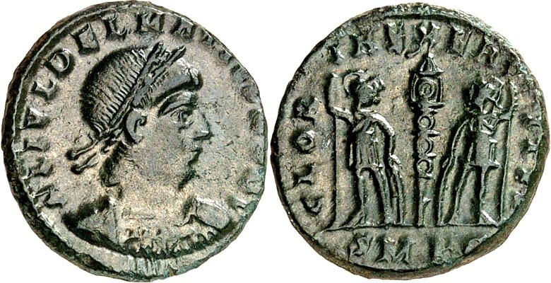RÖMISCHES KAISERREICH. 
Delmatius Caesar 335-337. AE-Minutus 16mm (336/337) 2,0...