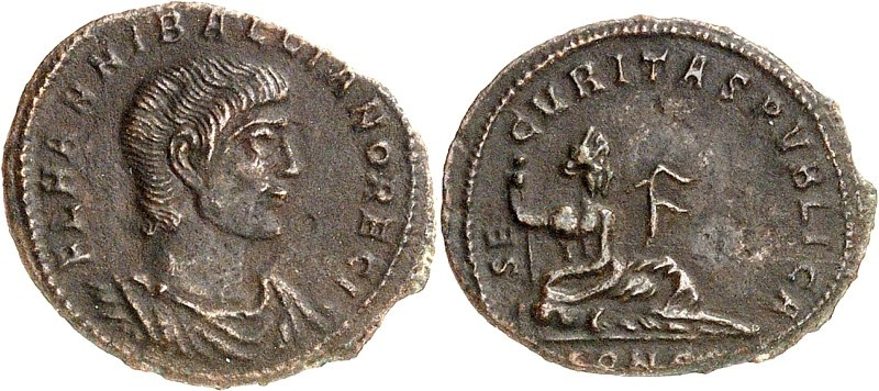 RÖMISCHES KAISERREICH. 
Hanniballianus Rex 335-337. AE-Minutus 15/18mm 1,41g, K...