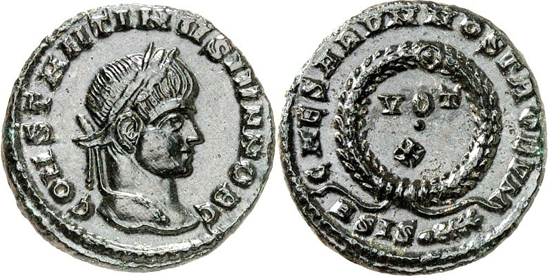 RÖMISCHES KAISERREICH. 
Constantinus II. Caesar 317-337. AE-Follis 18mm (321/32...