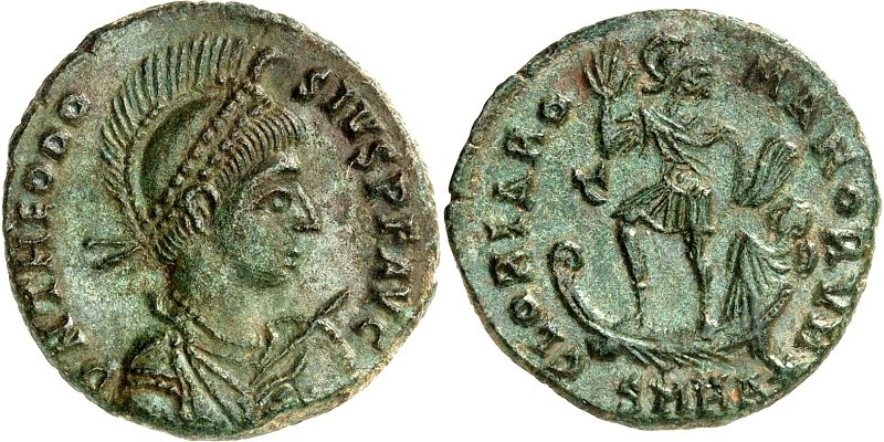 RÖMISCHES KAISERREICH. 
THEODOSIUS I. 379-395. AE-Maiorina 22mm (383/392) 5,21g...