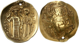 BYZANZ. 
IOHANNES III. Dukas Vatatzes (Exilreich v.&nbsp;Nikaia) 1222-1254. Hyperpyron 3,53g, Magnesia. Christkönig, mit Perlnimbus, thront segnend v...