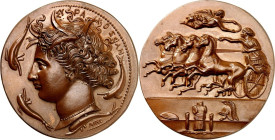 GRIECHEN. 
SYRAKUS in Sizilien. Bronze-Dekadrachmon (NP) 20. Jh. Kopf der Arethusa mit Schildkranz inmitten von 4 Delphinen n.l. SURAKOSLN (!); unten...
