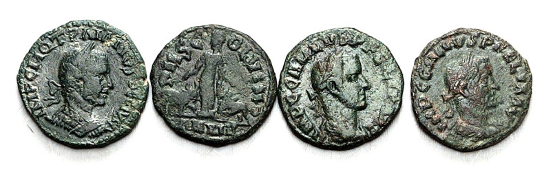 GRIECHEN der RÖMISCHEN KAISERZEIT. 
Allgemein: Bronzemünzen. 12 Bronzemünzen (1...
