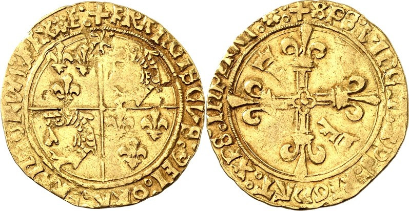 FRANKREICH. 
François I. 1515-1547. Ecu d'or au soleil, du Dauphine` o.J. E Tou...