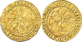 FRANKREICH. 
AQUITANIEN unter engl. Königen. 
Henry VI. 1422 - 1453. Salut d`or o.J. (um 1423) 3,42g Paris, Die Verkündigung: Erzengel Gabriel überr...