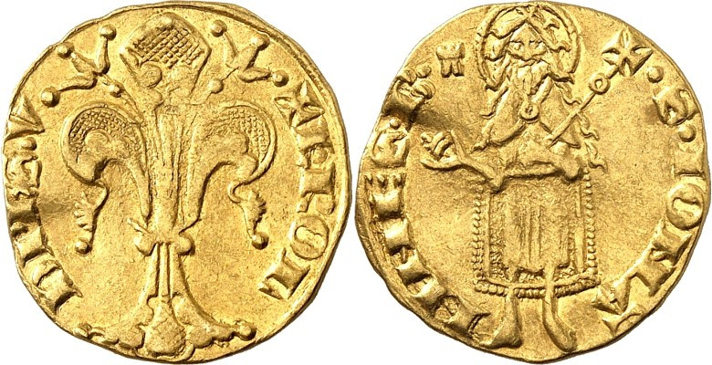 FRANKREICH. 
VIENNOIS. 
CHARLES V. v.Valois 1349- 1364. Florin d`or o.J.3,45g ...