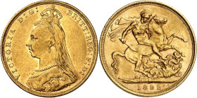 GROSSBRITANNIEN. 
Victoria 1837-1901. Sovereign 1892 London. Jubiläums-Brb. Schlumb.&nbsp; 351, Fr.&nbsp; 392, Sb.&nbsp; 3866C. . 

GOLD ss
