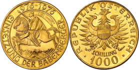 ÖSTERREICH. 
2. Republik seit 1945. 1000 Schilling 1976 Babenberger. Fr.&nbsp; 797, Schlumb.&nbsp; 702a. . 

GOLD St