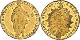 UNGARN. 
KÖNIGREICH. 
Ferdinand I. 1835-1848. Dukat 1847. F. 83, Schl. 27a, J. 253. . 

GOLD kl.Rf., vz