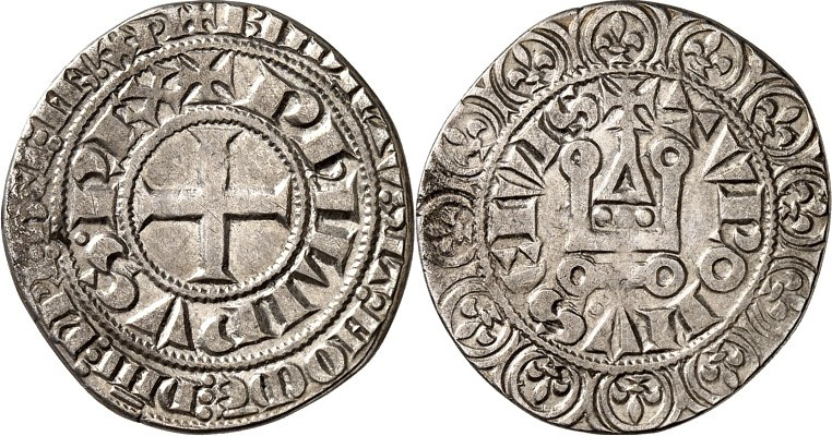 FRANKREICH. 
Philippe III. le hardi 1270-1285. Tournose 3,59g TVROIIV.S. Dup. 2...