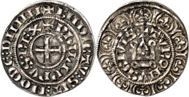 FRANKREICH. 
Philippe IV. le bel 1285-1314. Maille blanche (1/2 Gros tournois ) 1,25g Lilie oben r. mit Punkt. Dup. 219 C, Laf. 223a. . 

ss+