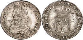 FRANKREICH. 
Louis XV. 1715-1773. 1/6 Ecu de France 1720 A, Paris. Belorb. Brb. n.r. / Gekr. Wappen. Dup. 1668, Gad. 297. . 

Reformation, ss-vz