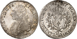 FRANKREICH. 
Louis XVI. 1774-1792. Ecu aux lauriers du BEARN 1783 Rind, Pau. Brb. n.l.&nbsp;/ Gekr. Schild im Lorbeerkranz. Gad.&nbsp; 356a. . 

l....