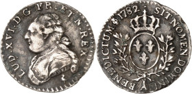 FRANKREICH. 
Louis XVI. 1774-1792. 1/20 Ecu 1782 A Paris. Brb. n.l. / Gekr. Wappen im Kranz. Gad.&nbsp; 352. . 

kl. Schrf, ss