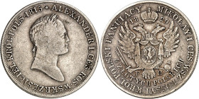 POLEN. 
Unter Russland. 
Alexander I. 1815-1825. 5&nbsp;Zlotych 1829 o.Mzz., Warschau, Mmz. F-H. Kopf Alexander I. n.r. / Gekr. Doppeladler (Design ...