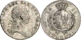 POLEN. 
WARSCHAU, Großherzogtum. 
Friedrich I. August von Sachsen 1807-1814. 1/3&nbsp;Talara 1811 Warschau, Mmz. I.-S. Kopf n.r. / Gekr. Wappen im P...
