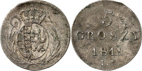 POLEN. 
WARSCHAU, Großherzogtum. 
Friedrich I. August von Sachsen 1807-1814. 5 Groszy 1811 I.S. Kam./Kop.&nbsp; 549, AKS 198. . 

rau, vz