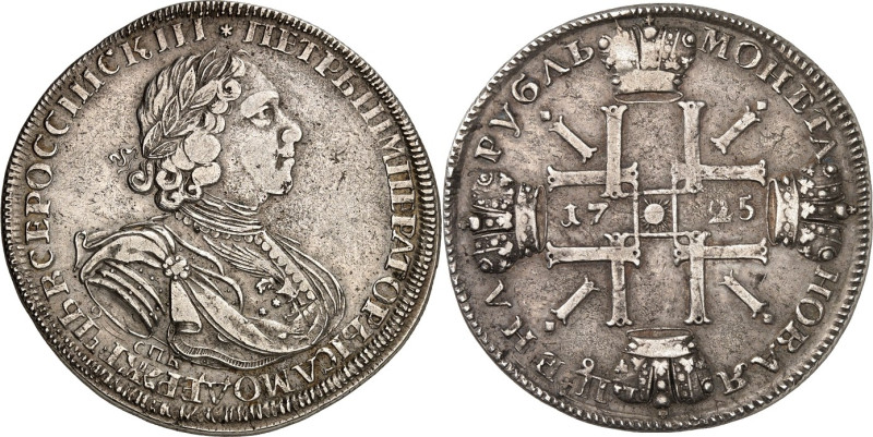 RUSSLAND. 
ZARENREICH. 
Peter I., der Große 1689-1725. Rubel ("Sonnenrubel") 1...