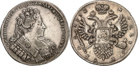 RUSSLAND. 
ZARENREICH. 
Anna 1730-1740. Rubel 1732 o. Mzz., Moskau. Gala-Brb. n.r.; / Gekr. Doppeladler (Reichsapfel mit Tatzenkreuz), Uzd.&nbsp; 70...
