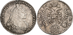 RUSSLAND. 
ZARENREICH. 
Anna 1730-1740. Rubel 1736 Großes Brb. / Gekr. Doppeladler. Uzd.&nbsp; 710 ff., Dv.&nbsp; 1672 ff., Bitkin 128 ff. . 

Hks...