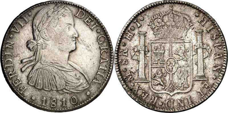 MEXIKO. 
Fernando VII. 1808-1821. 8&nbsp;Reales 1810 H.I., Mexico. CC&nbsp; 158...