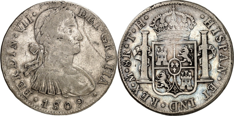 MEXIKO. 
Fernando VII. 1808-1821. Lot 8 Reales 1808,1809 TH, 1821 JJ, 1 Real 18...