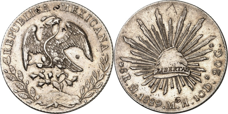 MEXIKO. 
Republik 1867-1911. Lot 8 Reales 1889 M.H, 1896 RS, 1898 R.S. 1908 AM....