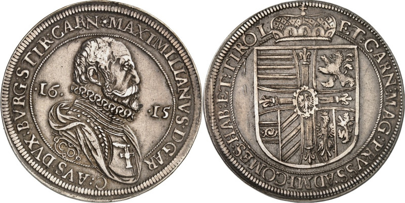 Römisch Deutsches Reich. 
Maximilian, Erzherzog 1612-1618. Taler 1615 Mmz. CO, ...