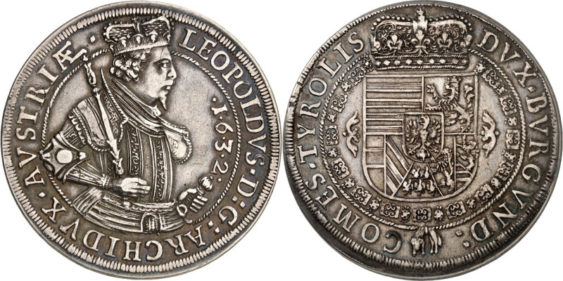 Römisch Deutsches Reich. 
Leopold V., Erzherzog 1619-1632. Reichstaler 1632 Hal...