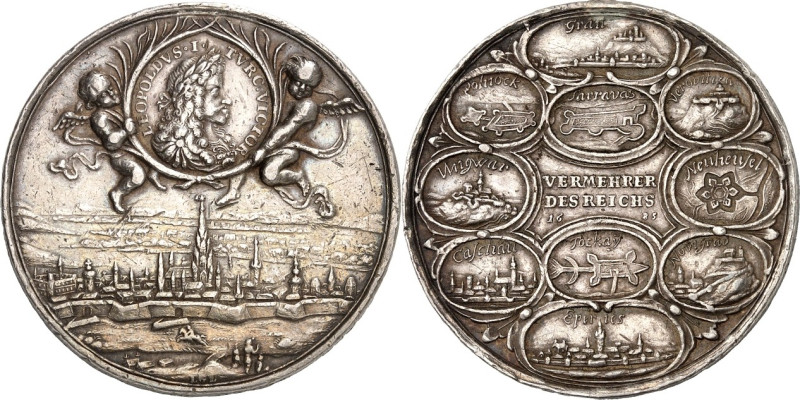 Römisch Deutsches Reich. 
Leopold I. 1657-1705. Medaille 1685 (sign. LGL, v. La...