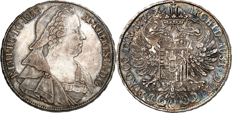 Römisch Deutsches Reich. 
Maria Theresia 1740-1780. Taler 1772 Wien. Brb. n.r. ...