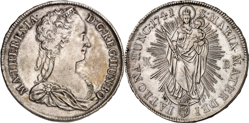 Römisch Deutsches Reich. 
Maria Theresia 1740-1780. Konv.-Taler 1741 K-B, Kremn...