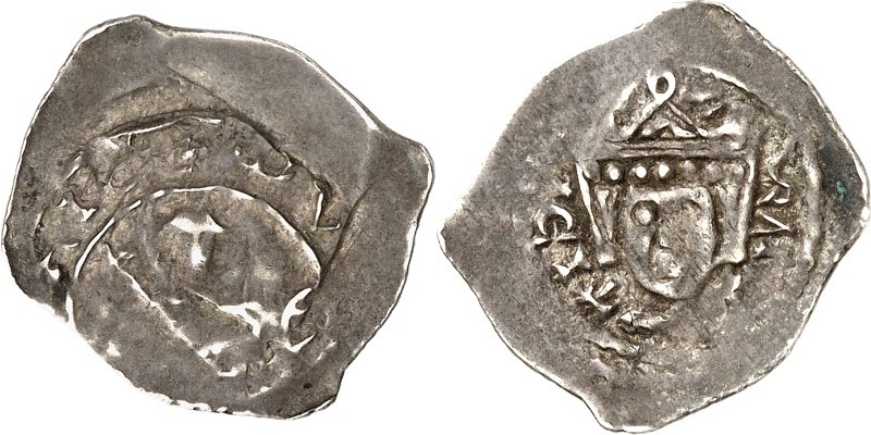 STANDESHERREN-Kärnten, Herzogtum. 
Bernhard 1202-1256. Vierschlagpfennig 0,86g,...