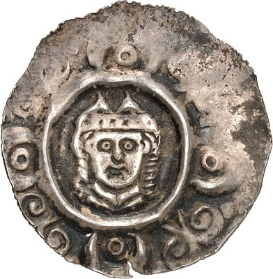 Augsburg, Bistum. 
Udalschalk von Eschenlohe 1184-1202. Halbbrakteat (Dünnpfenn...