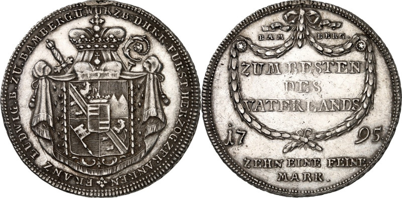 Bamberg, Bistum. 
Franz Ludwig von Erthal 1779-1795. Konv.-Taler 1795 Kontribut...