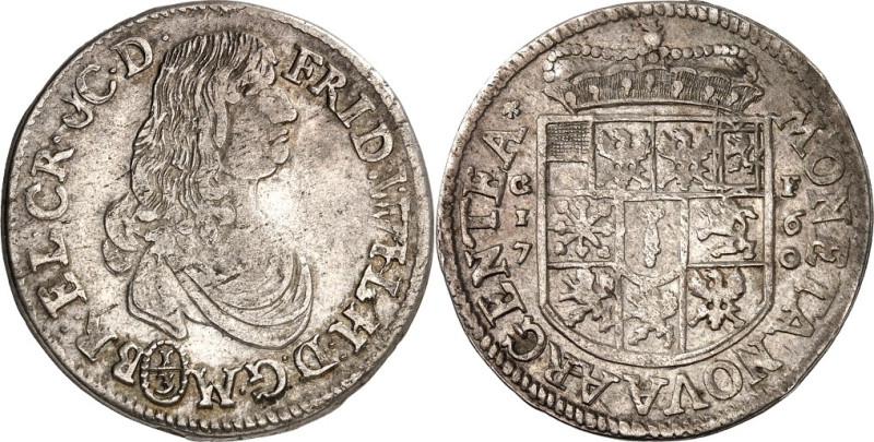 Brandenburg/-Preussen. 
Friedrich Wilhelm der große Kurfürst 1640- 1688. 1/3 Ta...