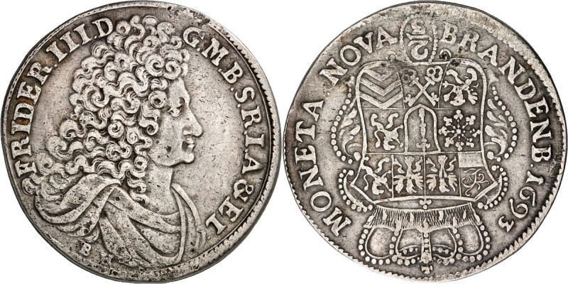 Brandenburg/-Preussen. 
Friedrich III. 1688-1701. 2/3&nbsp;Taler 1693 .B.H., Mi...