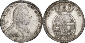 Brandenburg/-Preussen. 
Friedrich Wilhelm I. 1713-1740. 2/3 Taler 1717 IF-S*, Berlin. Belorb. Brb. n.r. / Gekr. ausgeschweiftes Wappen R. v.Schr.&nbs...