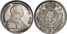 Brandenburg/-Preussen. 
Friedrich II. der Grosse 1740-1786. 1/3 Speziestaler 1741 EGN Berlin. Junges Brustbild n.r./ Ovales Adlerschild in grosser Ka...