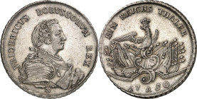 Brandenburg/-Preussen. 
Friedrich II. der Grosse 1740-1786. Reichstaler 1750 A, Berlin. Geharn. Brb. n.r.;im Armabschnitt Ringel / Gekr. Adler auf Ar...