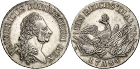Brandenburg/-Preussen. 
Friedrich II. der Grosse 1740-1786. Reichstaler 1784 A, Berlin. Belorb. Büste n.r. / Gekr. Adler auf Armaturen. Old.&nbsp; 70...