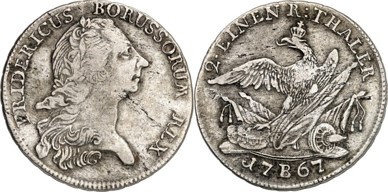 Brandenburg/-Preussen. 
Friedrich II. der Grosse 1740-1786. 1/2 Reichstaler 176...
