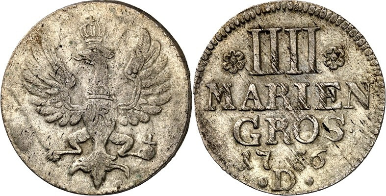 Brandenburg/-Preussen. 
Friedrich II. der Grosse 1740-1786. IIII Mariengroschen...