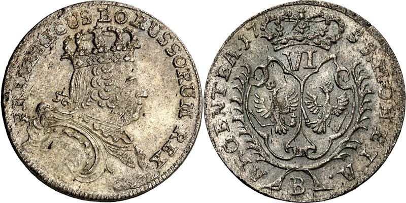Brandenburg/-Preussen. 
Friedrich II. der Grosse 1740-1786. 6 Kreuzer 1755 B, B...